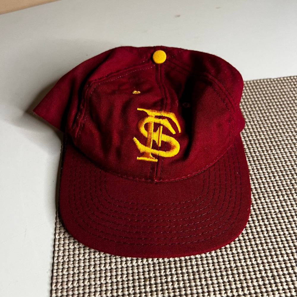 Vintage The Game Florida State Seminoles FSU Bar Logo Hat Maroon 7 1/4 USA Made